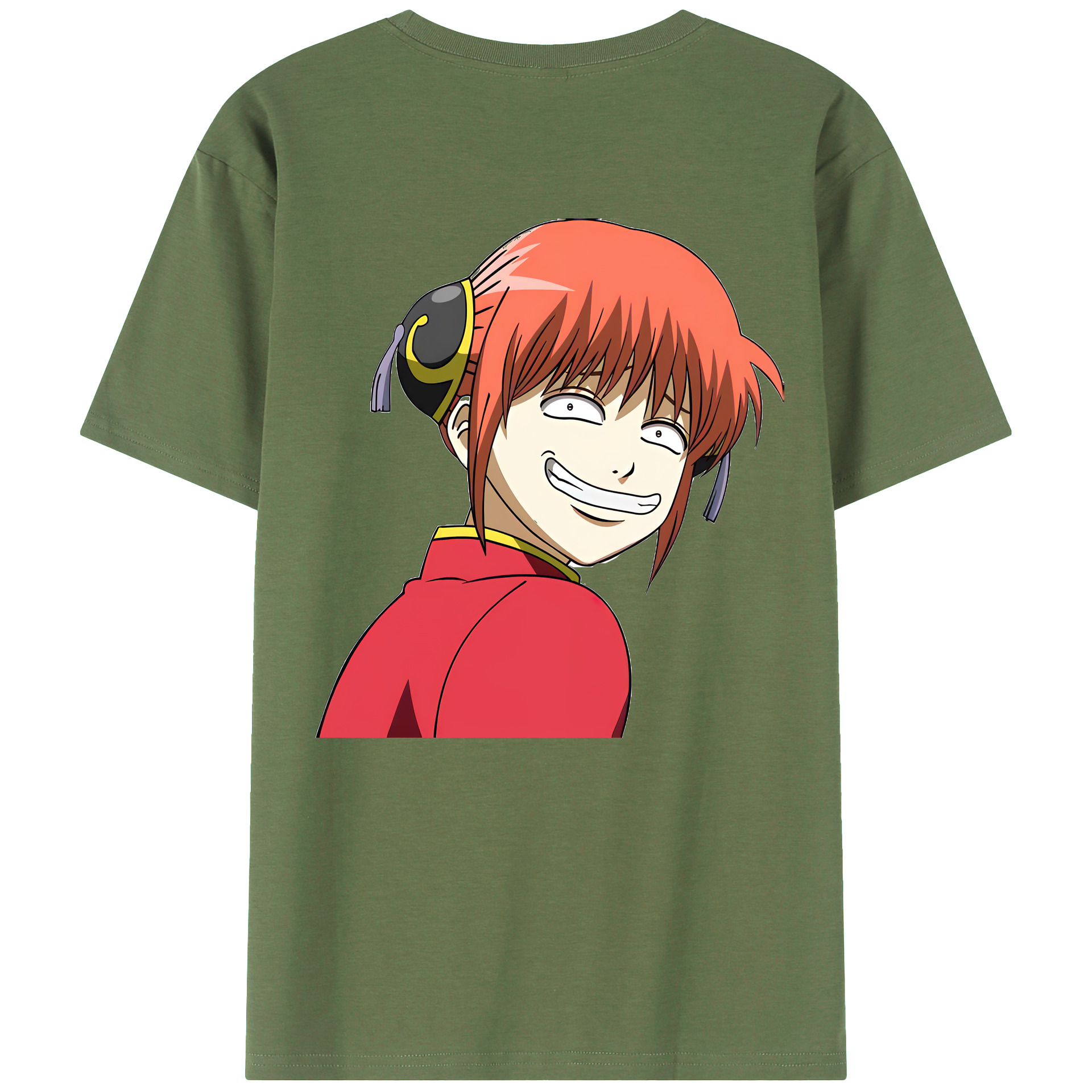 （画像用） ぎんたま 坂田銀時（さかたぎんとき） 神楽 志村新八（しむら しんぱち） GINTAMA Sakata Gintoki Kagura Shimura Shinpachi 綿100％ メンズ半袖Tシャツ（バックプリント） 通気性
